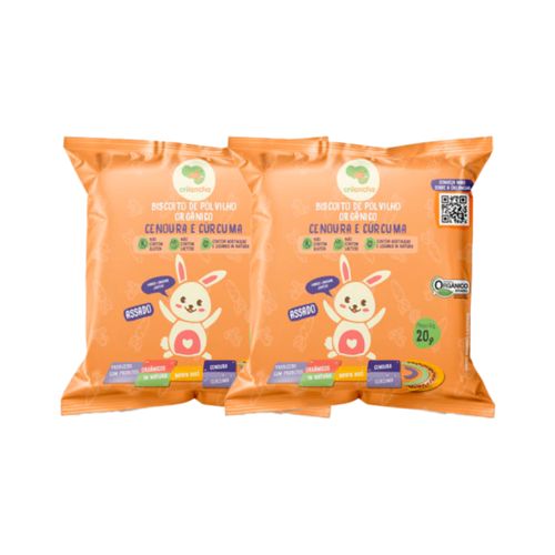 Kit 2X: Biscoito de Polvilho Cenoura e Cúrcuma Vegano Orgânico Crilancha 20g Kit 2X: Biscoito de Polvilho Cenoura e Cúrcuma Vegano Orgânico Crilancha 20g