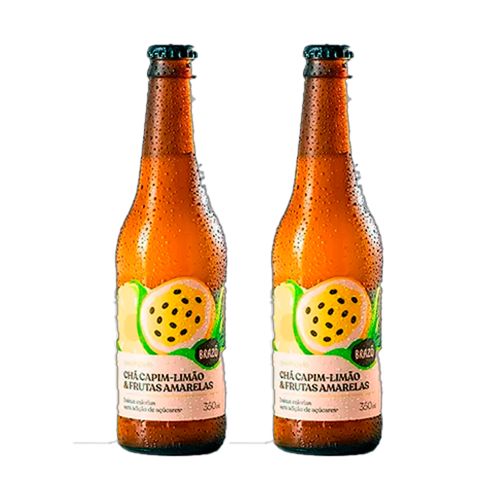 Kit 2X: Chá de Capim Limão com Frutas Amarelas Gaseificado Brazô 350ml Kit 2X: Chá de Capim Limão com Frutas Amarelas Gaseificado Brazô 350ml