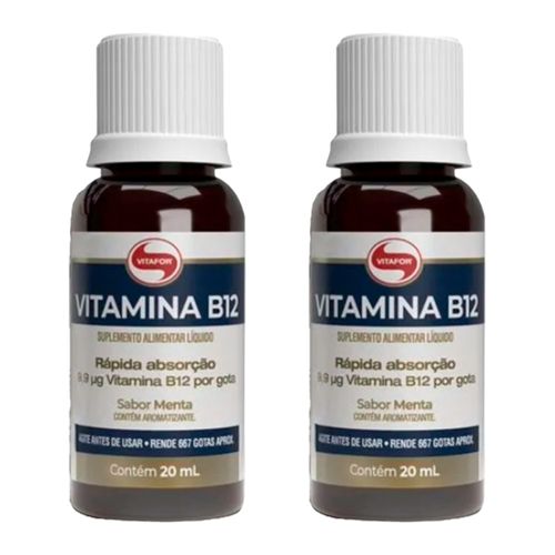 Kit 2X: Vitamina B12 Líquida Vitafor 20ml