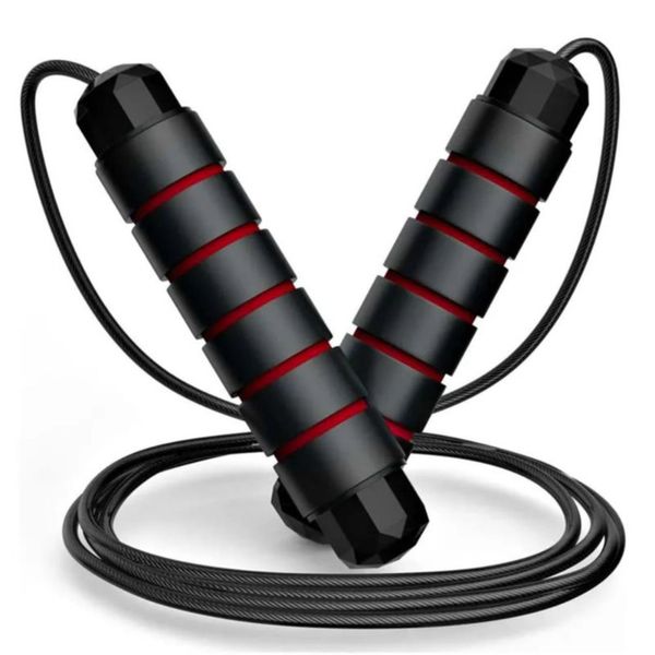 Corda de Pular Ajustável Fitness Academia Treino Funcional Resistente 2,8m Preto