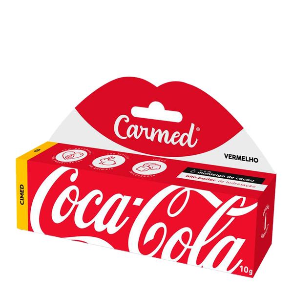 Hidratante Labial Carmed Coca Cola Vermelho 10g