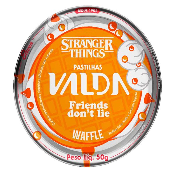 Pastilhas Valda Stranger Things Friends Don’t Lie Waffle 50g
