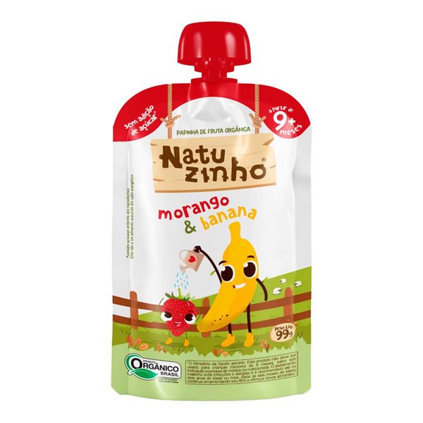Papinha de Fruta Natuzinho Banana e Morango 99g