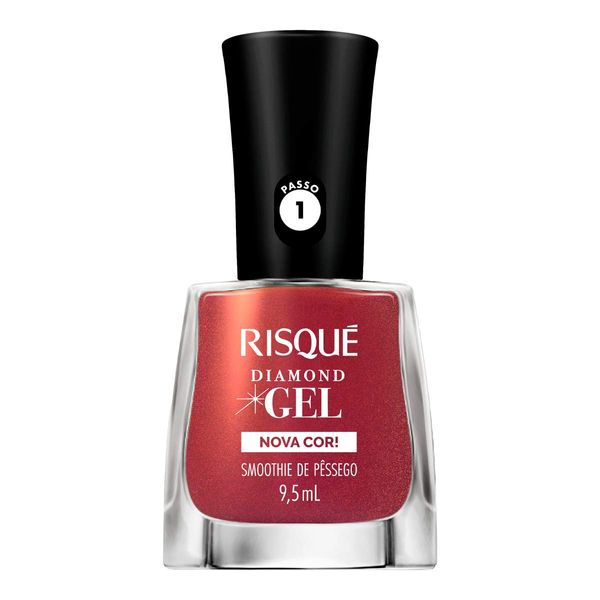 Esmalte em Gel Risqué Diamond Smoothie de Pêssego 9,5ml