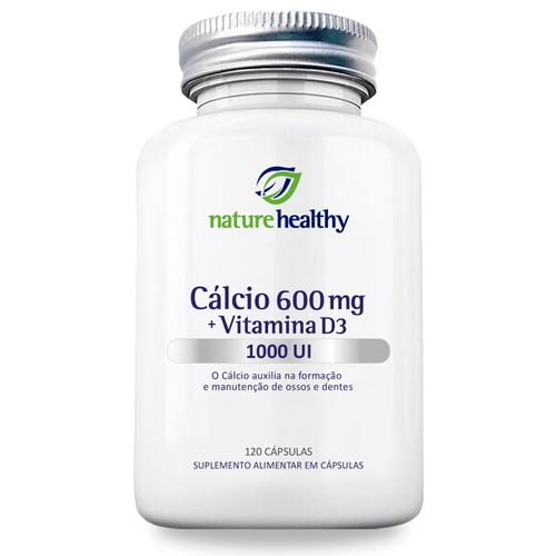CÁLCIO 600MG + VITAMINA D3 1000UI c/ 120 NATURE HEALTHY