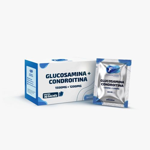Glucosamina + Condroitina (1500mg + 1200mg) 30 sachês - Sabor Limão rosa