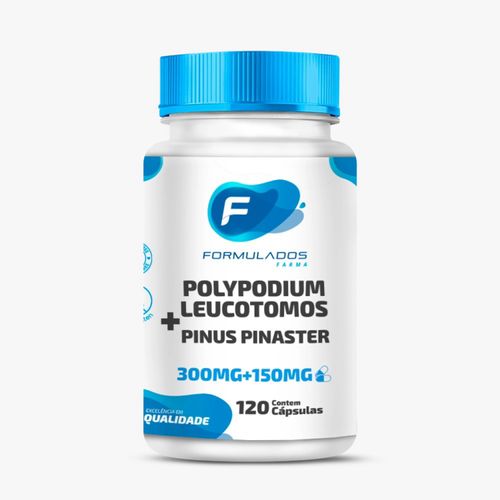 Polypodium Leucotomos 300mg + Pinus Pinaster 150mg 120 Cápsulas