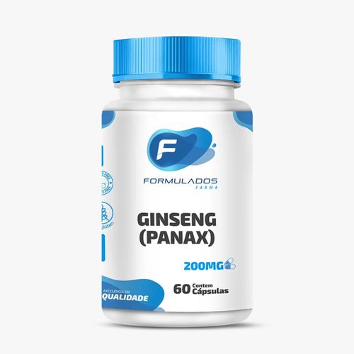 Panax Ginseng Coreano 200mg (Extrato Seco) 60 Cápsulas