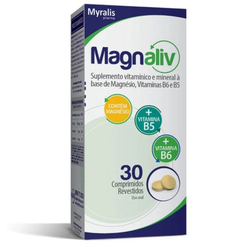 Magnaliv Suplemento Alimentar Magnésio Myralis 30cpr