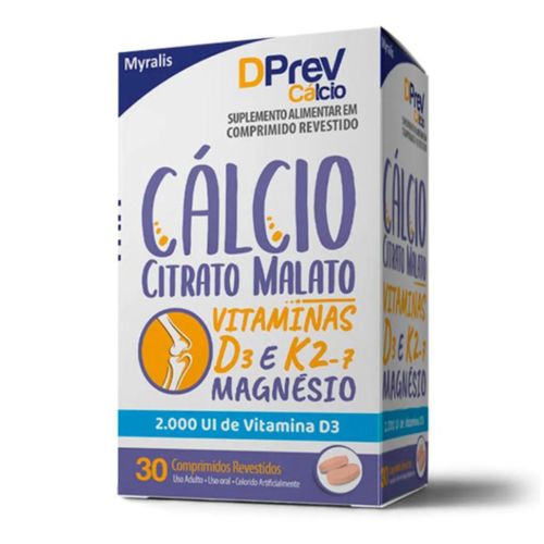 Dprev Cálcio 2.000ui Suplemento Alimentar Myralis 30cpr
