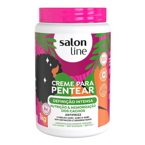 Kit Salon Line Creme Sos Definição Intensa 1kg + Gelatina #To De Cacho Super Definição 1kg + Óleo De Coco S.O.S Cachos 42ml