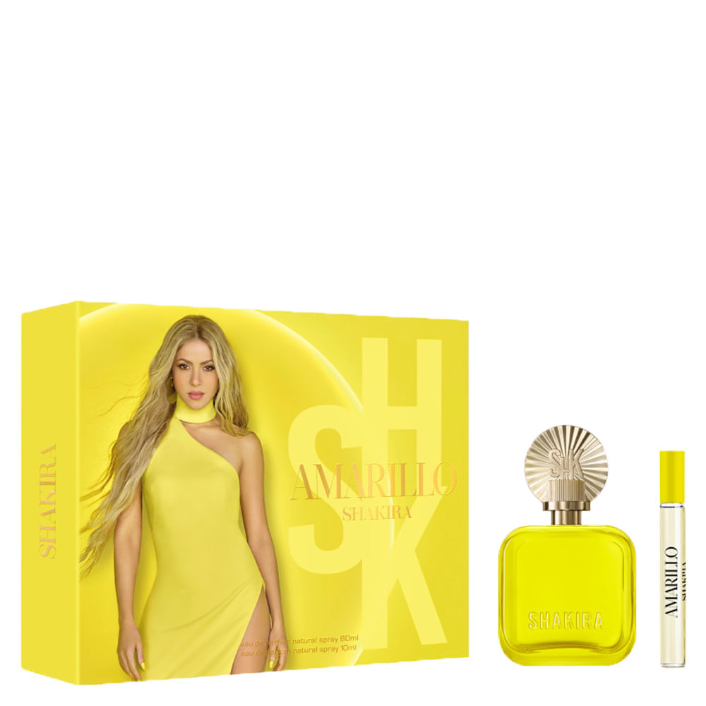Kit Perfume Feminino Shakira Amarillo 80ml + Eau de Parfum 10ml