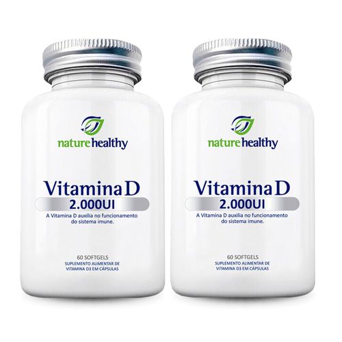 COMBO c/ 2 - VITAMINA D 2.000UI c/ 60 NATURE HEALTHY COMBO c/ 2 - VITAMINA D 2.000UI c/ 60 NATURE HEALTHY