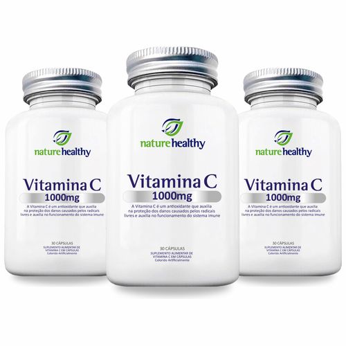 COMBO c/ 3 - VITAMINA C 1000MG c/ 30 NATURE HEALTHY COMBO c/ 3 - VITAMINA C 1000MG c/ 30 NATURE HEALTHY