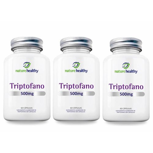 COMBO c/ 3 - TRIPTOFANO 500MG c/ 60 NATURE HEALTHY