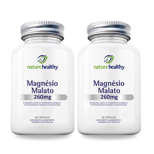 COMBO c/ 2 - MAGNÉSIO MALATO 260MG c/ 60 NATURE HEALTHY COMBO c/ 2 - MAGNÉSIO MALATO 260MG c/ 60 NATURE HEALTHY