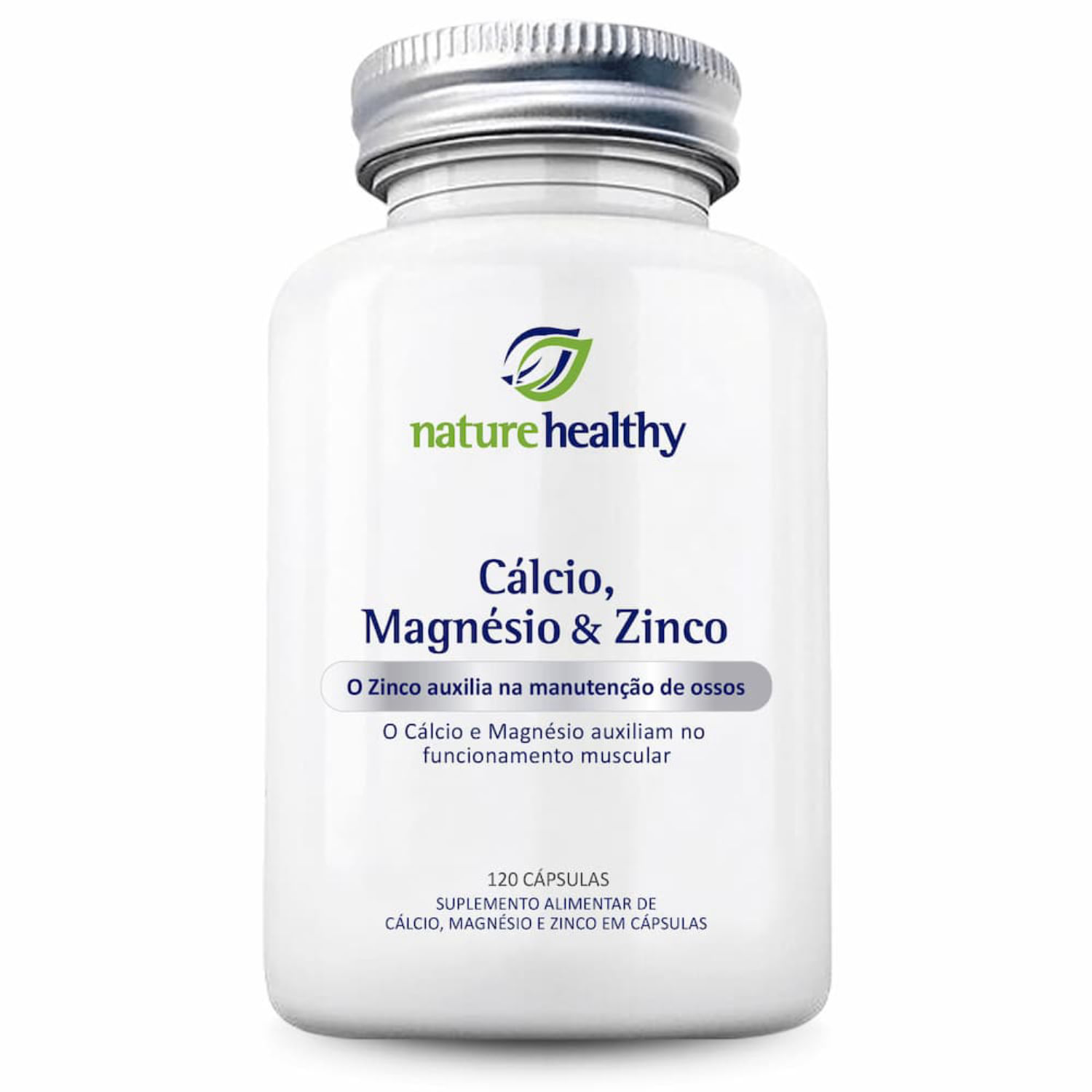 CÁLCIO, MAGNÉSIO & ZINCO c/ 120 NATURE HEALTHY