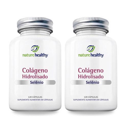 COMBO c/ 2 - COLÁGENO HIDROLISADO 400MG + SELÊNIO 60MCG c/ 120 NATURE HEALTHY COMBO c/ 2 - COLÁGENO HIDROLISADO 400MG + SELÊNIO 60MCG c/ 120 NATURE HEALTHY