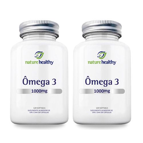 COMBO c/ 2 - ÔMEGA 3 1.000MG FISH OIL MEG-3 c/ 120 NATURE HEALTHY