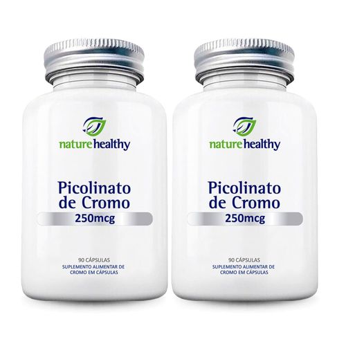 COMBO c/ 2 - PICOLINATO DE CROMO 250MCG c/ 90 NATURE HEALTHY COMBO c/ 2 - PICOLINATO DE CROMO 250MCG c/ 90 NATURE HEALTHY