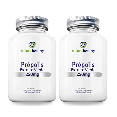 COMBO c/ 2 - PRÓPOLIS EXTRATO VERDE 250MG c/ 60 NATURE HEALTHY