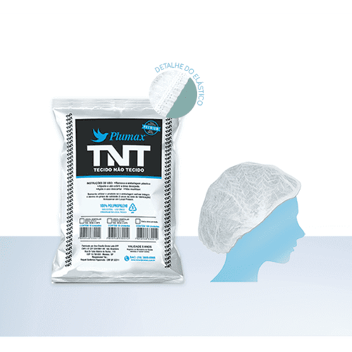 Touca Descartável em TNT - pacote 100 unidades - Plumax Touca Descartável em TNT - pacote 100 unidades - Plumax