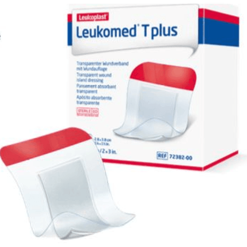 Curativo Filme Impermeável com Compressa Absorvente LEUKOMED T PLUS 5x7,2cm - Kit 10un - Essity Curativo Filme Impermeável com Compressa Absorvente LEUKOMED T PLUS 5x7,2cm - Kit 10un - Essity