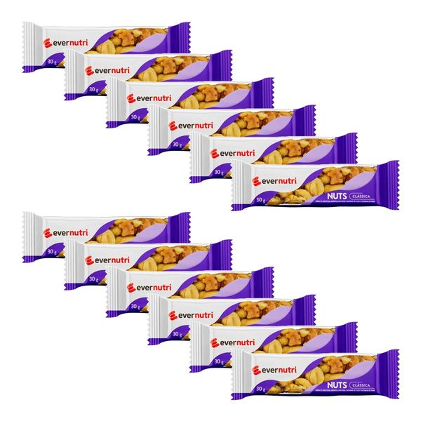 Kit Barra De Nuts Ever Nutri Clássica 30g 12 Unidades