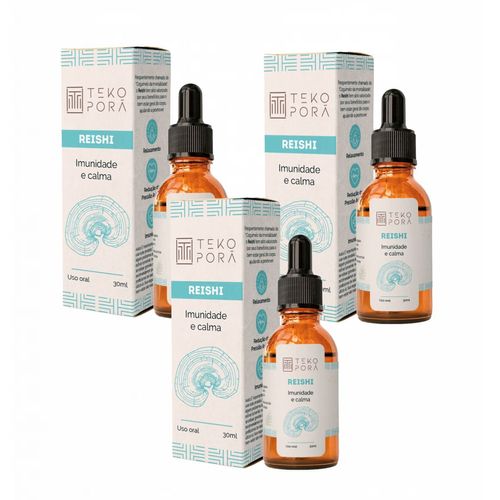 3x Extrato Reishi - Ganoderma Lucidum- 30ml- Teko Porã sem sabor 3x Extrato Reishi - Ganoderma Lucidum- 30ml- Teko Porã sem sabor