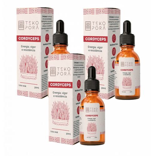 3x Extrato Cordyceps- Cordyceps Militaris- 30ml- Teko Porã sem sabor 3x Extrato Cordyceps- Cordyceps Militaris- 30ml- Teko Porã sem sabor