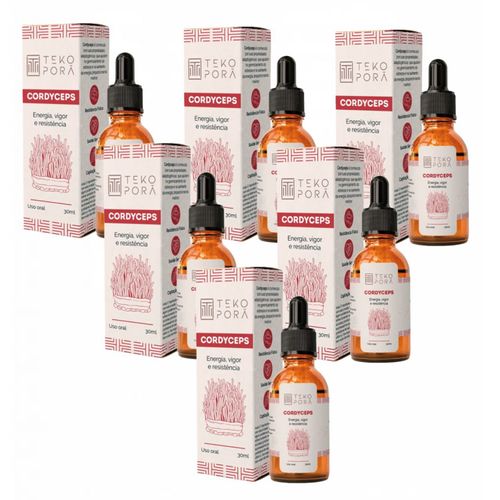 6x Extrato Cordyceps- Cordyceps Militaris- 30ml- Teko Porã sem sabor