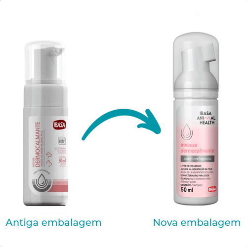 MOUSSE DERMOCALMANTE IBASA 50ML PARA CÃES MOUSSE DERMOCALMANTE IBASA 50ML PARA CÃES