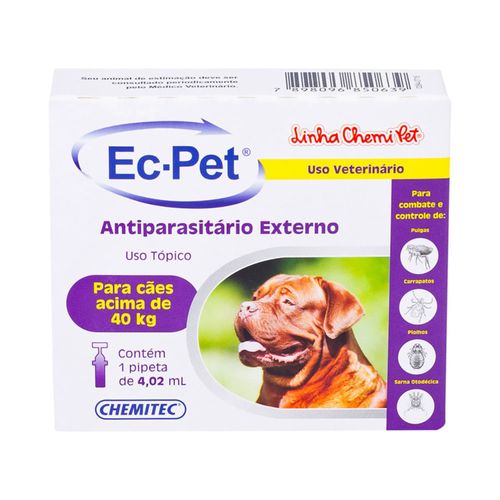 EC-PET Chemitec p/ Cães (Acima de 40kg) 4,02ml - Roxo EC-PET Chemitec p/ Cães (Acima de 40kg) 4,02ml - Roxo