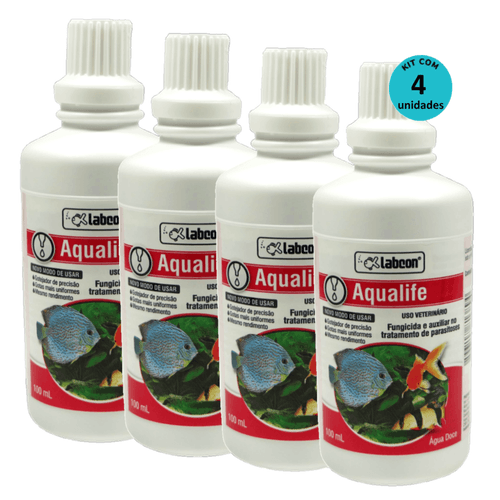 Kit Fungicida Aqualife Alcon Labcon 100ml - com 4 unidades