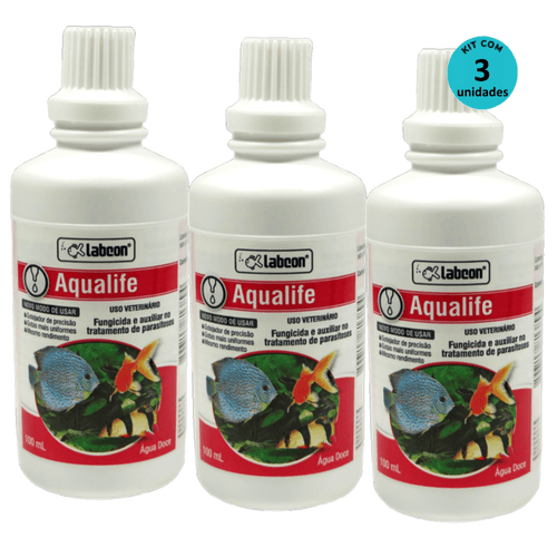 Kit Fungicida Aqualife Alcon Labcon 100ml - com 3 unidades