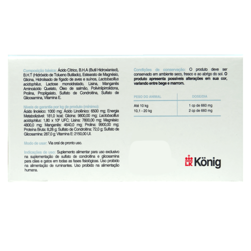 OSTEOSYN 660MG VITAMINAS CÃES E GATOS 60 COMPRIMIDOS KONIG - Drogaria ...