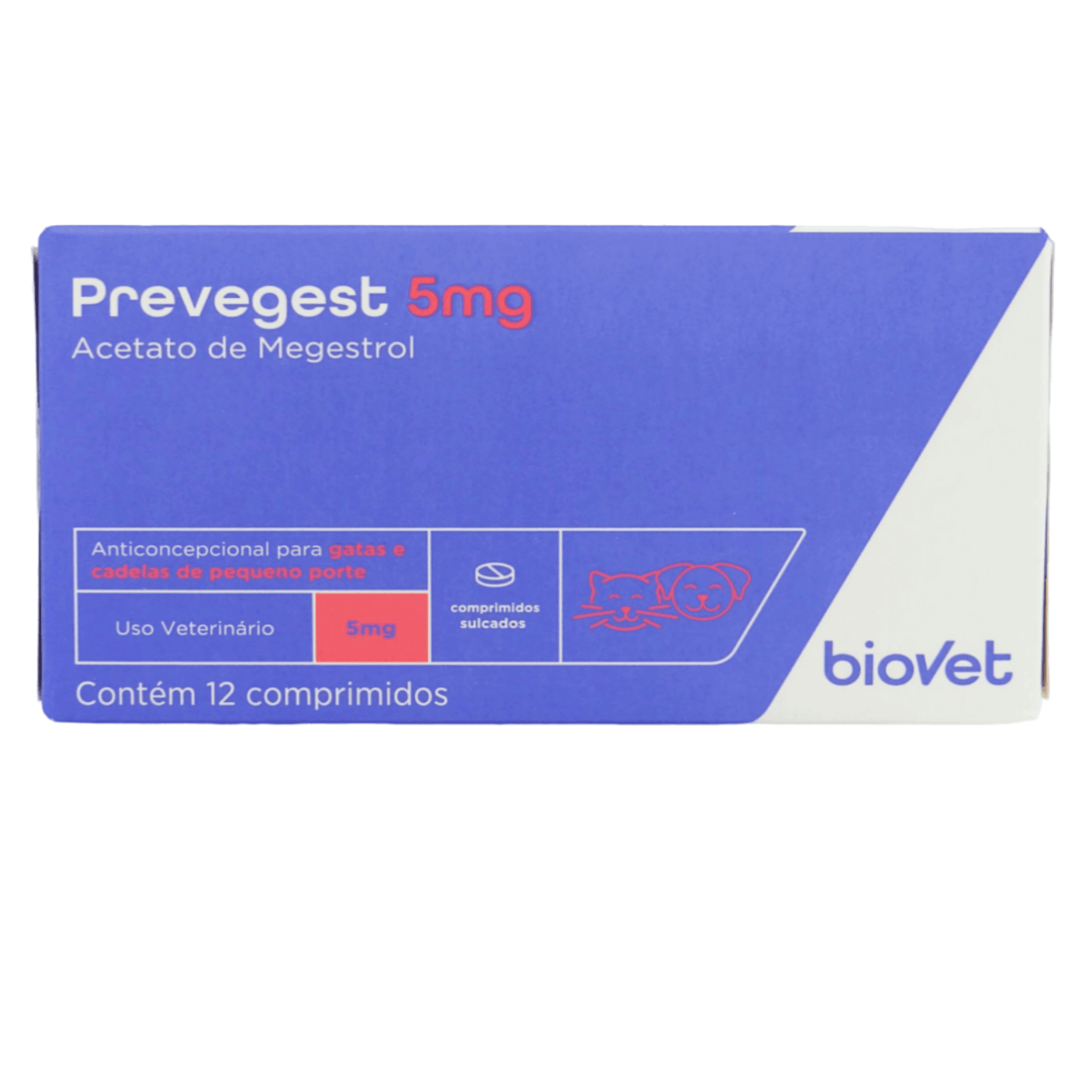 Anticoncepcional Preve-Gest Biovet 5mg c/ 12 Comprimidos