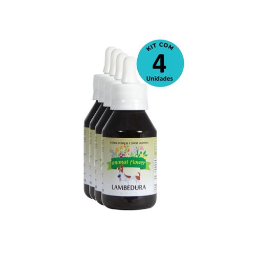 KIT Floral Lambedura 100ml gotas Animal Flower -com 4 unidades