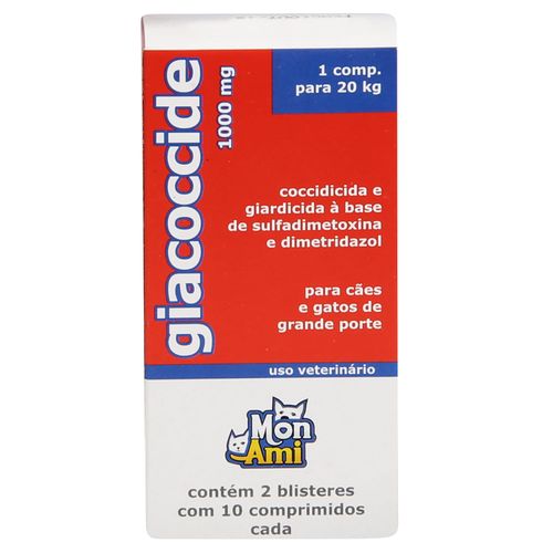 Giacoccide Mon Ami 1000mg c/ 20 Comprimidos Giacoccide Mon Ami 1000mg c/ 20 Comprimidos
