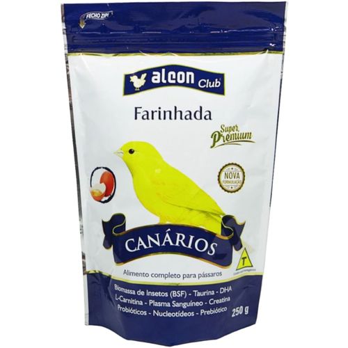 ALCON CLUB FARINHADA CANÁRIO 250G SUPER PREMIUM RAÇÃO PARA PÁSSAROS
