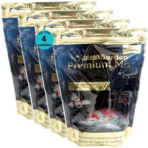 ALCON GARDEN PREMIUM MIX 300G RAÇÃO PARA PEIXES KIT COM 4
