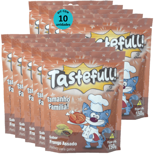 Hana Tastefull Nuggets Para Gatos Frango Assado 150g Kit 10 un Hana Tastefull Nuggets Para Gatos Frango Assado 150g Kit 10 un
