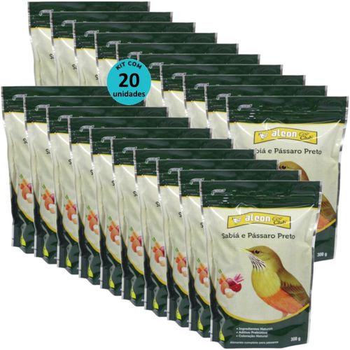 ALCON ECO CLUB SABIÁ E PÁSSARO PRETO 300G KIT COM 20 RAÇÃO PARA PÁSSAROS ALCON ECO CLUB SABIÁ E PÁSSARO PRETO 300G KIT COM 20 RAÇÃO PARA PÁSSAROS