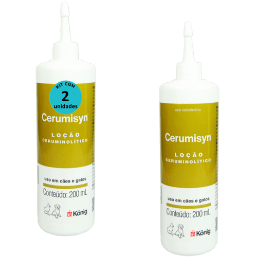 Cerumisyn 200ml Loção Ceruminolítico König Kit Com 2 unid