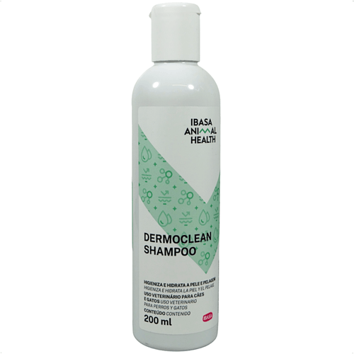 DERMOCLEAN SHAMPOO 200ML PARA CÃES E GATOS IBASA