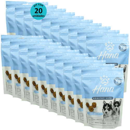 Hana Puppy Growth Suporte ao Crescimento 80g Snacks Para Cães Filhotes Kit C/ 20 un Hana Puppy Growth Suporte ao Crescimento 80g Snacks Para Cães Filhotes Kit C/ 20 un