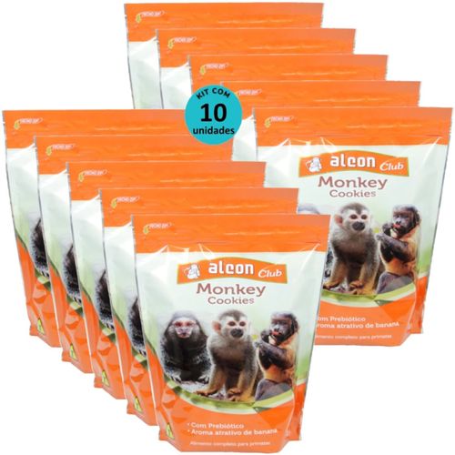 ALCON CLUB MONKEY COOKIES 450G KIT COM 10 PARA MACACO-PREGO, SAGUI, MICO, BUGIOS, MACACO-DE-CHEIRO ALCON CLUB MONKEY COOKIES 450G KIT COM 10 PARA MACACO-PREGO, SAGUI, MICO, BUGIOS, MACACO-DE-CHEIRO