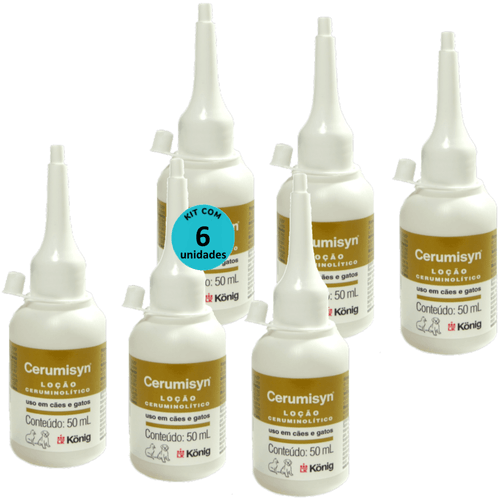 Cerumisyn 50ml Loção Ceruminolítico König Kit Com 6 unid Cerumisyn 50ml Loção Ceruminolítico König Kit Com 6 unid