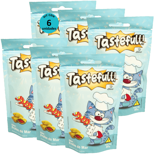 Hana Tastefull Nuggets Para Gatos Frutos do Mar 40g Kit 6 un Hana Tastefull Nuggets Para Gatos Frutos do Mar 40g Kit 6 un