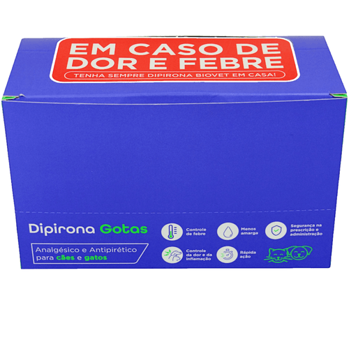 DIPIRONA GOTAS 20ML BIOVET CAIXA COM 6 UNIDADES